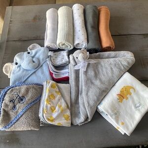 Baby towels, blankets, bundle